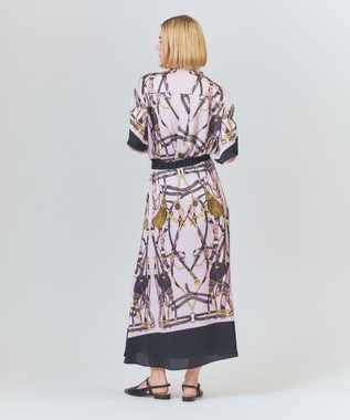 GRACE CONTINENTAL マリンスカーフプリントシャツ ピンク