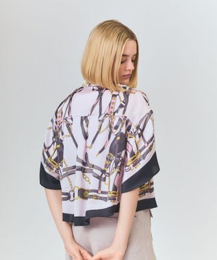 GRACE CONTINENTAL マリンスカーフプリントシャツ ピンク