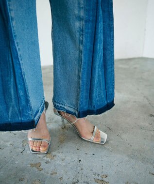 GRACE CONTINENTAL ボックスタックデニムパンツ インディゴ