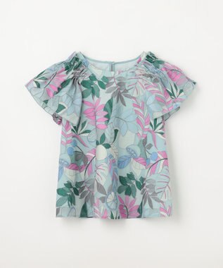 GRACE CONTINENTAL フルーツ刺繍トップ ブルー