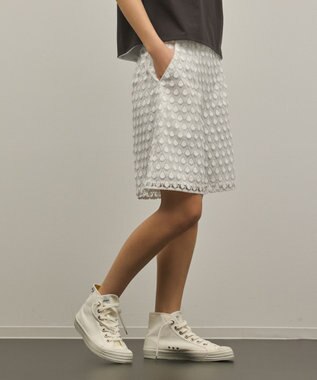 GRACE CONTINENTAL モチーフチュールパンツ ホワイト