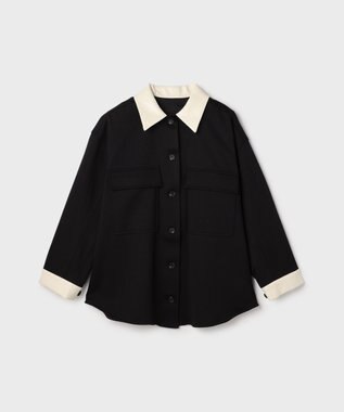 GRACE CONTINENTAL レザーカットシャツ ブラック