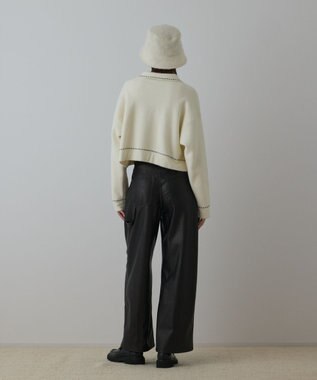 GRACE CONTINENTAL ステッチニットジャケット キナリ