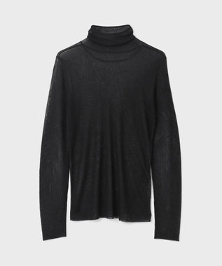 GRACE CONTINENTAL シアーリブタートルトップ ブラック