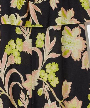 GRACE CONTINENTAL リゾートフラワーマキシ ブラック