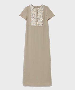 GRACE CONTINENTAL コサージュビジュードレス ベージュ