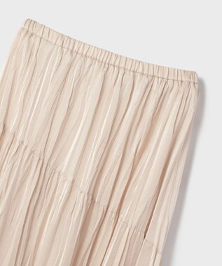 GRACE CONTINENTAL ワッシャープリーツスカート ベージュ