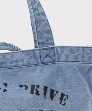 GRACE CONTINENTAL レタードデニムトート ブルー