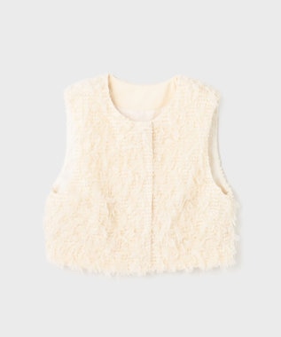 GRACE CONTINENTAL コンパクトフリンジベスト キナリ