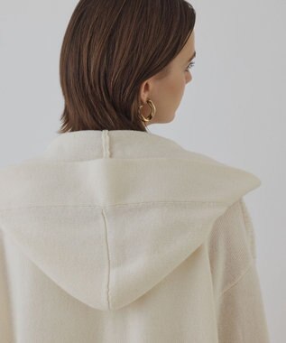 GRACE CONTINENTAL ウールフードニットカーディガン キナリ