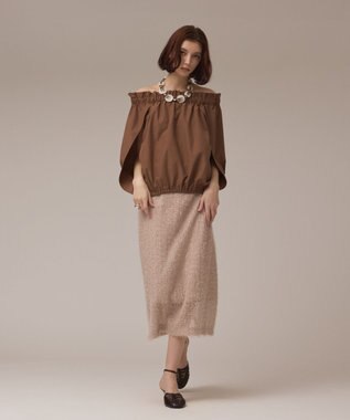 GRACE CONTINENTAL ケープ風2WAYトップ ブラウン