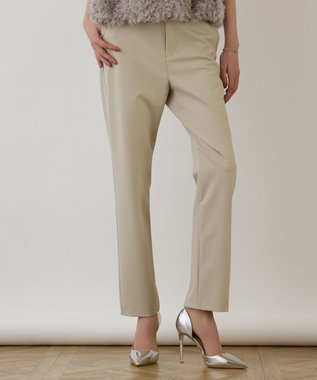 GRACE CONTINENTAL ストレッチテーパードパンツ ベージュ