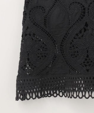 GRACE CONTINENTAL エンブロイダリーロングスカート ブラック