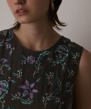 GRACE CONTINENTAL ティアードロングワンピース カーキ