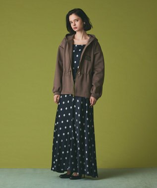 GRACE CONTINENTAL ロゴドロストフーディ カーキ