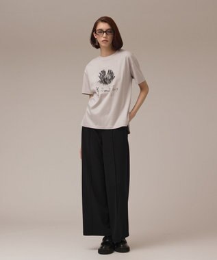 GRACE CONTINENTAL カットフォトTシャツ グレー