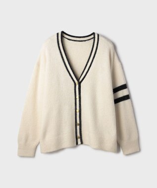 GRACE CONTINENTAL グリッターニットカーディガン ホワイト