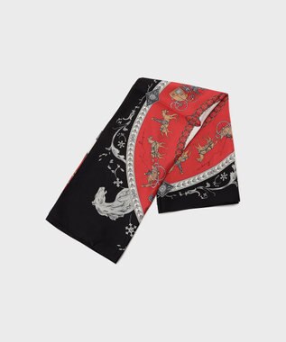GRACE CONTINENTAL ホースプリントスカーフ ブラック