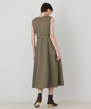 GRACE CONTINENTAL フレア切替カットワンピース ベージュ