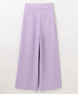 GRACE CONTINENTAL ツータックベルトワイドパンツ ラベンダー