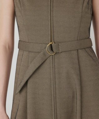 GRACE CONTINENTAL フレア切替カットワンピース ベージュ