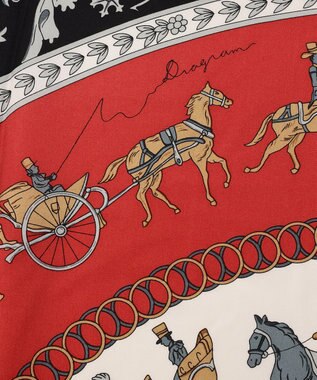 GRACE CONTINENTAL ホースプリントスカーフ ブラック