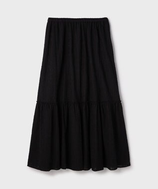 GRACE CONTINENTAL ティアードエンブロイダリースカート ブラック