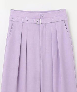 GRACE CONTINENTAL ツータックベルトワイドパンツ ラベンダー