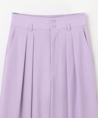 GRACE CONTINENTAL ツータックベルトワイドパンツ ラベンダー