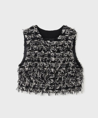 GRACE CONTINENTAL コンパクトフリンジベスト マルチ