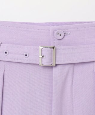 GRACE CONTINENTAL ツータックベルトワイドパンツ ラベンダー