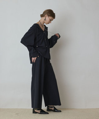 GRACE CONTINENTAL タックワイドパンツ ストライプ