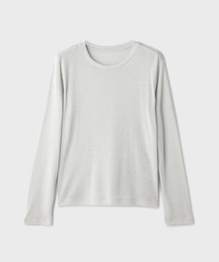 GRACE CONTINENTAL ラメクルーカットトップ ホワイト