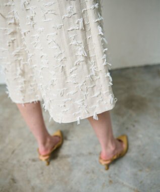 GRACE CONTINENTAL リボンヤーンフレアパンツ キナリ