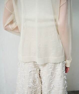 GRACE CONTINENTAL リボンヤーンフレアパンツ キナリ