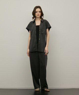 GRACE CONTINENTAL ジャージワークシャツ グレー