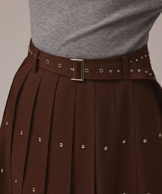 GRACE CONTINENTAL メタルホットフィットスカート ブラウン