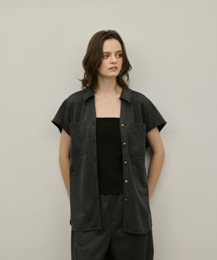 GRACE CONTINENTAL ジャージワークシャツ グレー