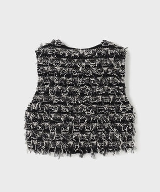 GRACE CONTINENTAL コンパクトフリンジベスト マルチ