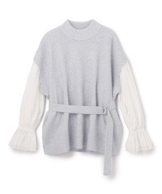 GRACE CONTINENTAL フェザーニットコンビトップ ホワイト