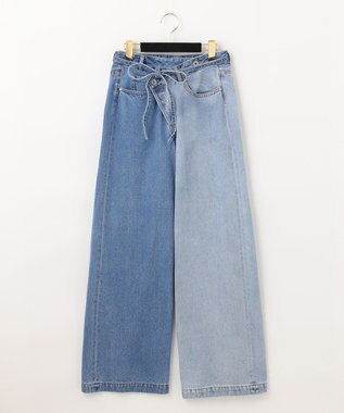 GRACE CONTINENTAL ワイドデニムパンツ バイカラー