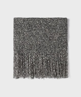 GRACE CONTINENTAL フリンジケープニットトップ ブラック