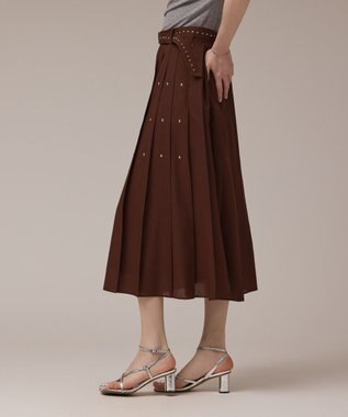 GRACE CONTINENTAL メタルホットフィットスカート ブラウン