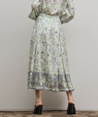 GRACE CONTINENTAL フルーツフラワープリントスカート イエロー