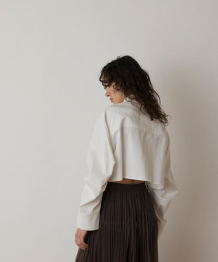 GRACE CONTINENTAL タックスリーブデニムシャツ ホワイト