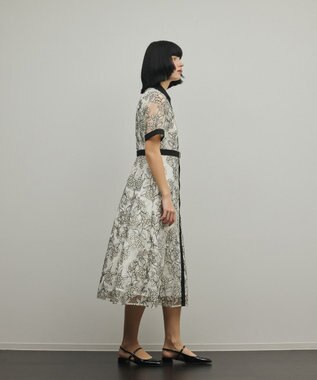 GRACE CONTINENTAL フラワーコード刺繍ワンピース キナリ