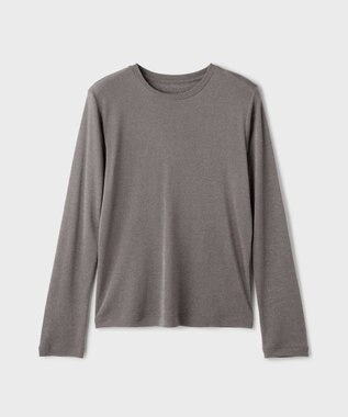 GRACE CONTINENTAL ラメクルーカットトップ グレー