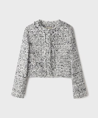 GRACE CONTINENTAL ミックスツイードジャケット ブラック