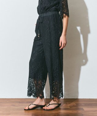 GRACE CONTINENTAL レースイージーパンツ ブラック