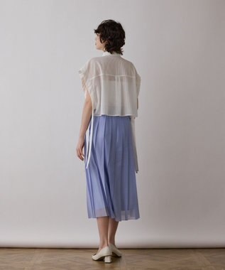 GRACE CONTINENTAL メッシュポンチョシャツ ホワイト